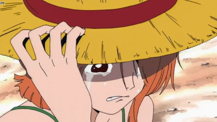 Nami - One Piece - Momento Triste - Luffy entrega chapéu - anime (1)