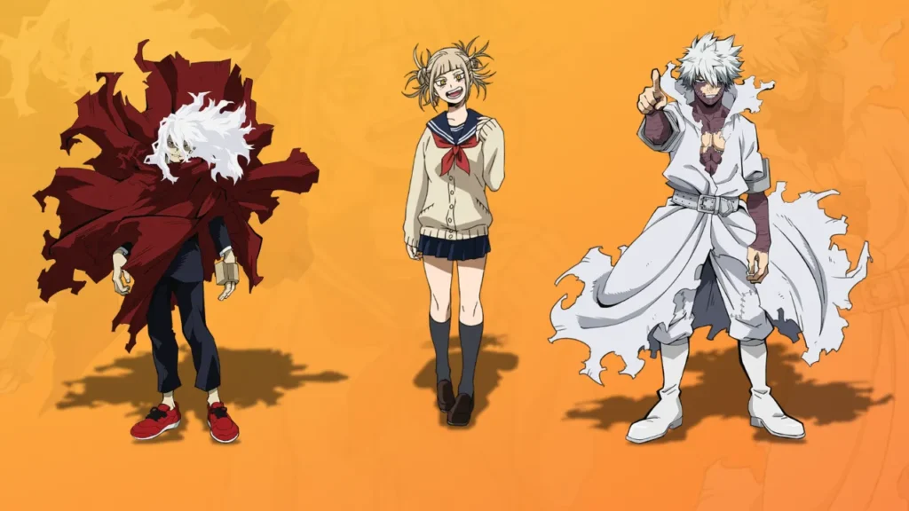 My Hero Academia. Shigaraki, Toga e Dabi.