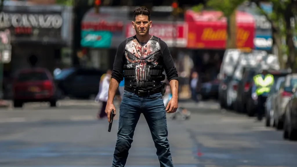 Frank Castle (Jon Bernthal) na série O Justiceiro da Netflix e Marvel