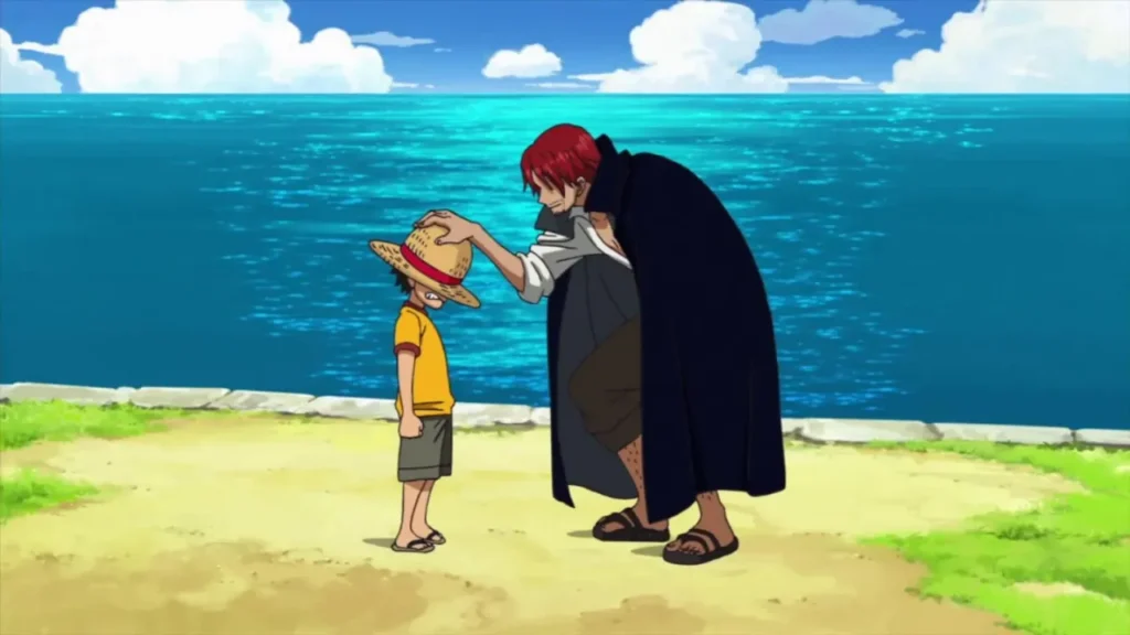 Shanks e Luffy de One Piece .