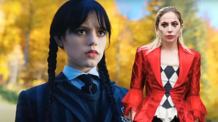 Wandinha (Jenna Ortega) e Lady Gaga