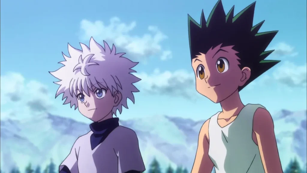 Killua Zaoldyeck e Gon Freecss de Hunter x Hunter