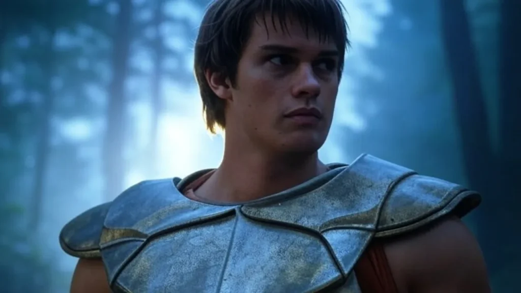 Nicholas Galitzine como he-man no filme live-action - imagem fictícia